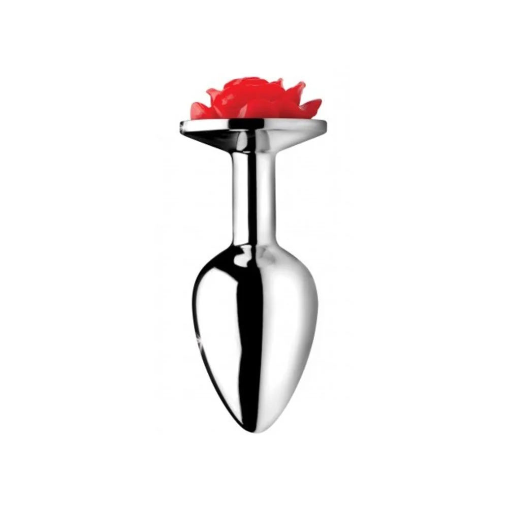 Booty Sparks Rose Anal Plug Red Medium
