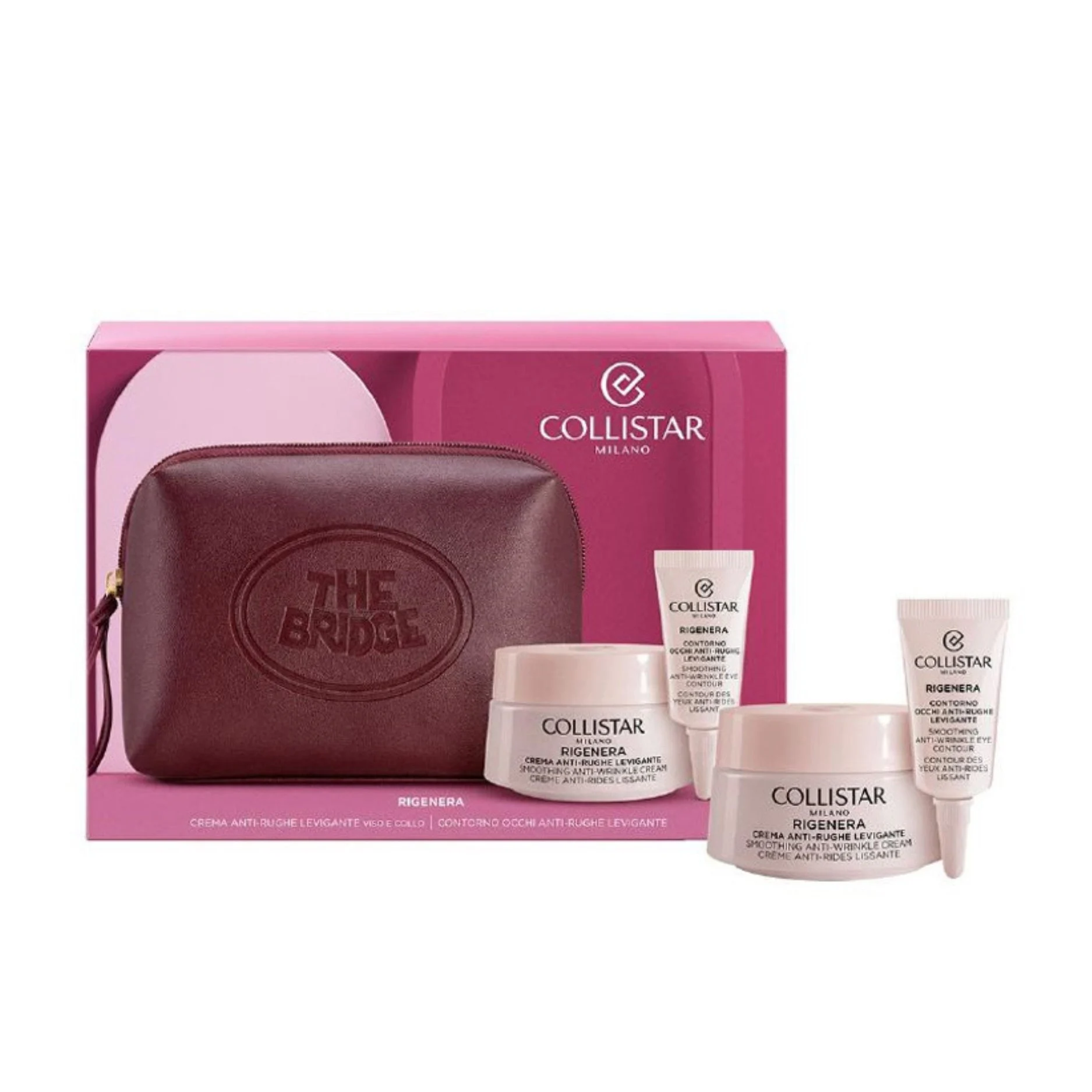 The Bridge Rigenera Smoothing Anti-Wrinkle Cream 50mL & Eye Contour 5mL Magic Drops GIFT with Pouch