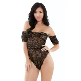 Brittany Off Shoulder Lace Playsuit Romp R532