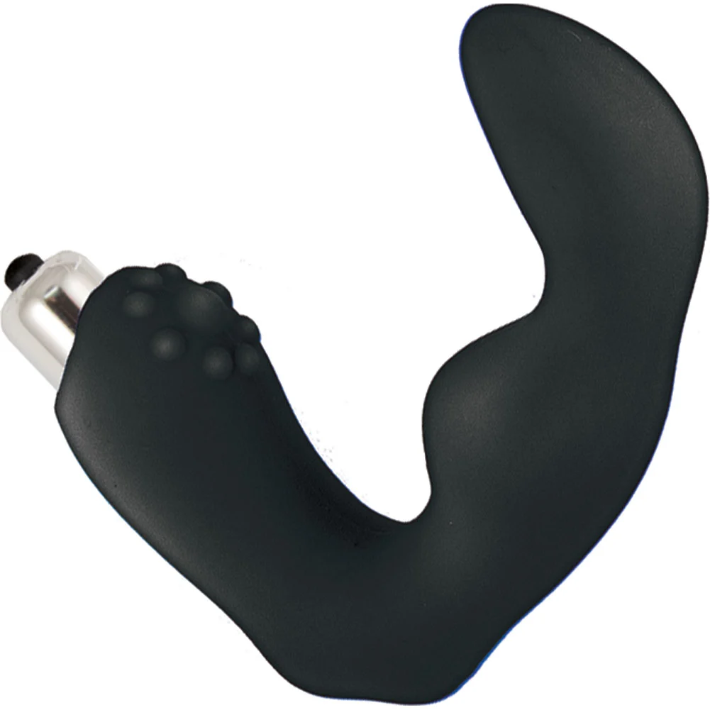 Butts Up P-Spot Vibrating Massager, 4.5", Black