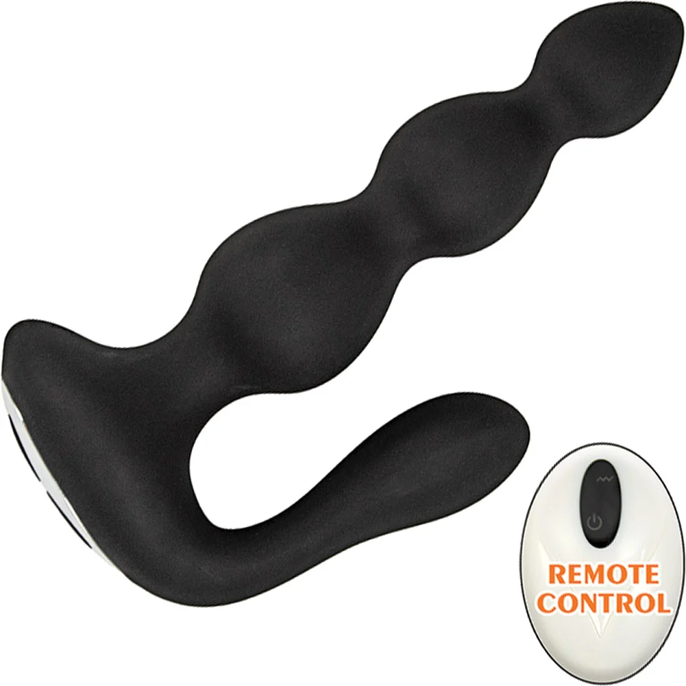 Butts Up Rechargeable Prostate Stimulator with Remote Control, 7", Black