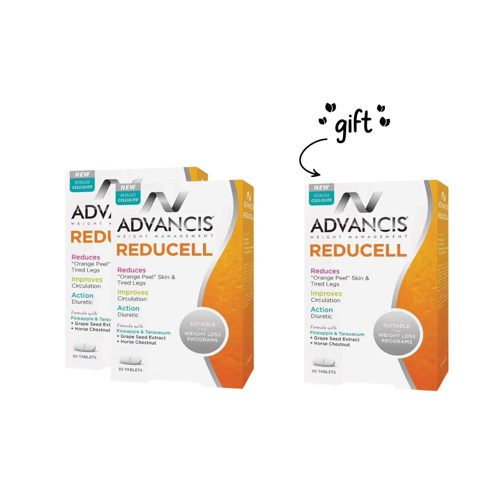 Buy 2 Get 1 | Reducell 3x30 Tablets