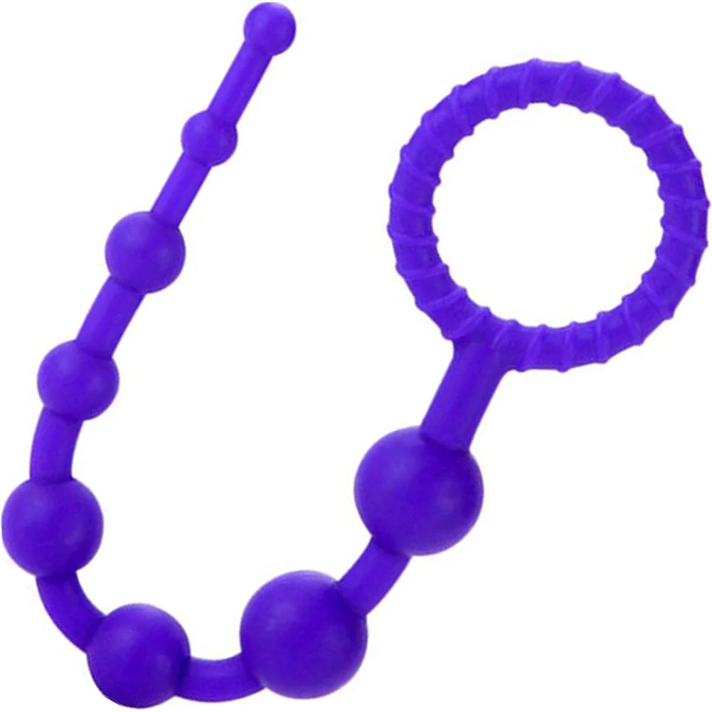 CalExotics Booty Call X10 Silicone Anal Beads, 10", Purple