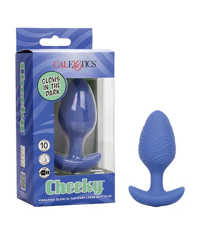 CalExotics Cheeky Vibrating Glow-In-The-Dark Large Plug