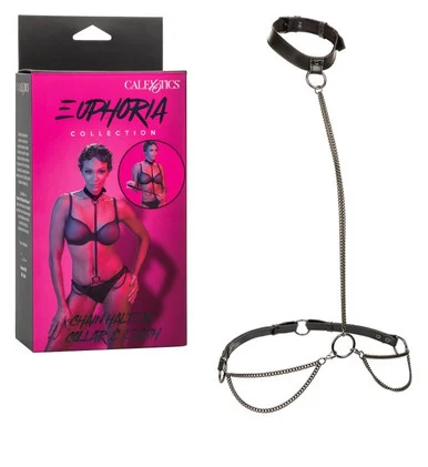 CalExotics Euphoria Collection Chain Halter Collar & Leash