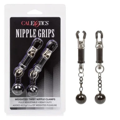 CalExotics Nipple Grips Weighted Twist Nipple Clamps