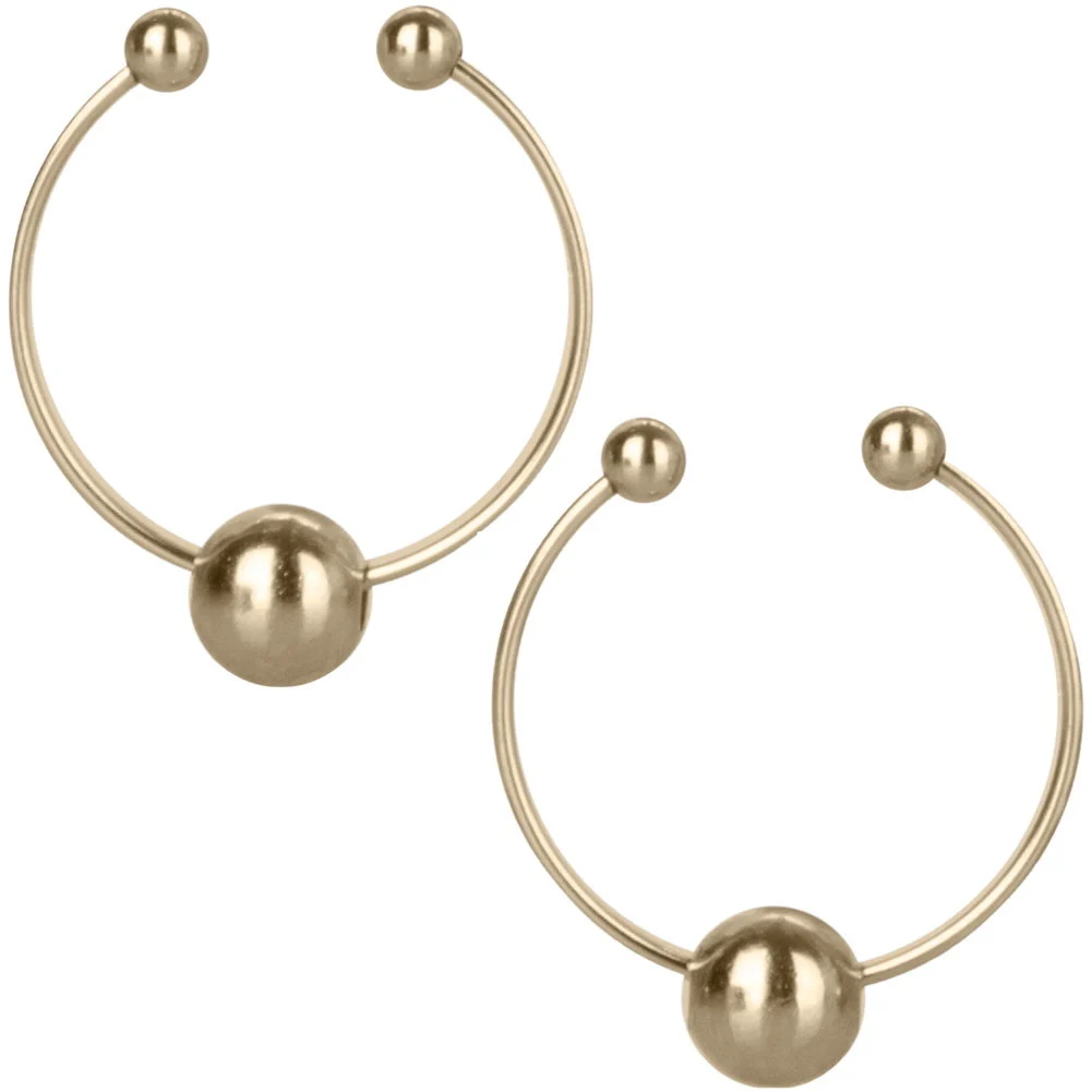 CalExotics Nipple Play Rings Non Piercing Body Jewelry, Gold