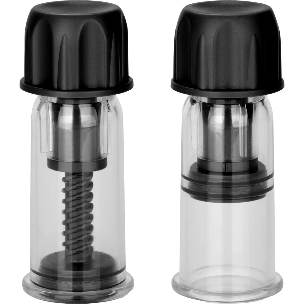 CalExotics Nipple Play Vacuum Twist Suckers, Black
