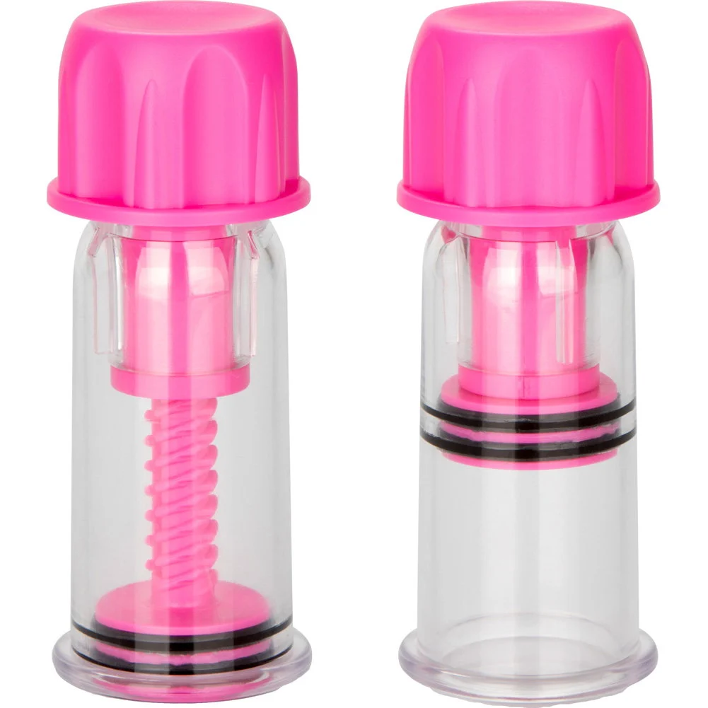 CalExotics Nipple Play Vacuum Twist Suckers, Pink