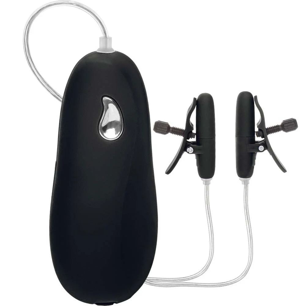 CalExotics Nipple Play Vibrating Heated Nipple Teasers, Black