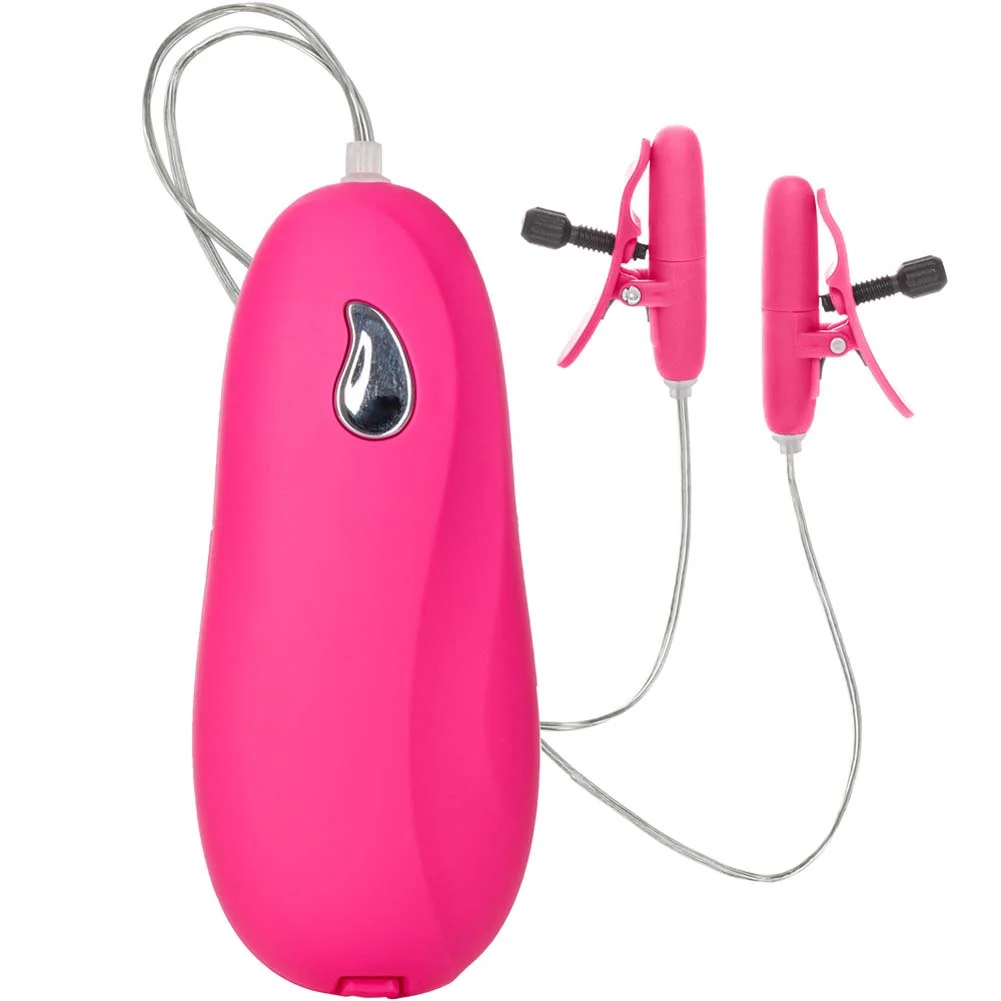 CalExotics Nipple Play Vibrating Heated Nipple Teasers, Pink