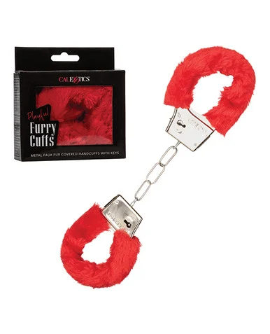 CalExotics Playful Furry Cuffs - Red