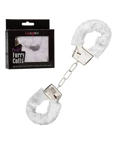 CalExotics Playful Furry Cuffs - White