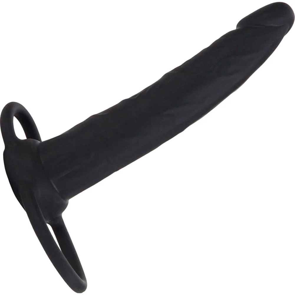 CalExotics Silicone Double Rider, 6.25", Black