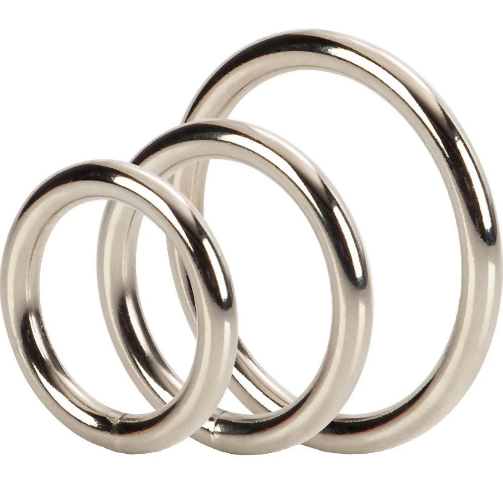 CalExotics Solid Metal Penis Ring Set, Silver