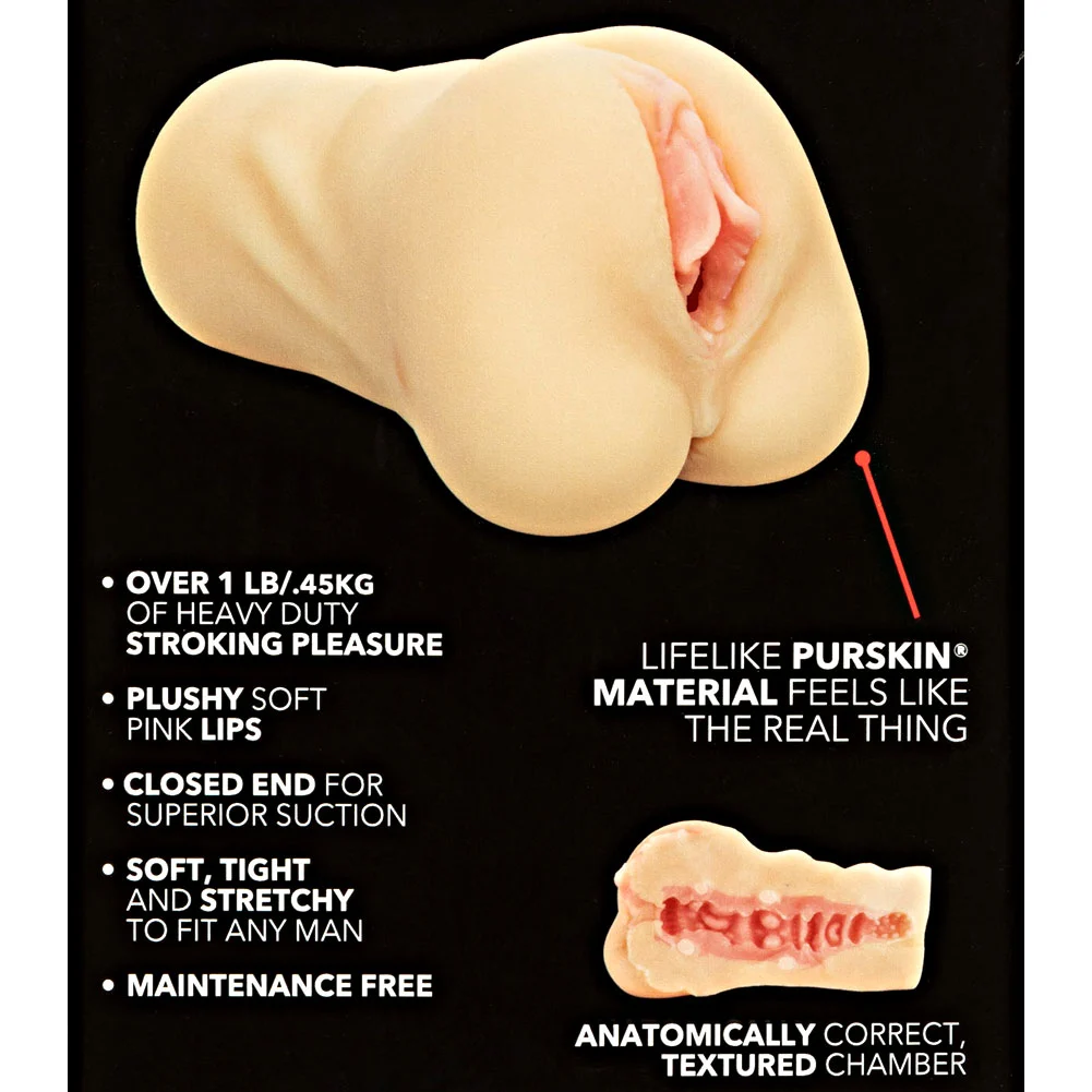 CalExotics Stroke It Realistic PureSkin Masturbator, Ivory