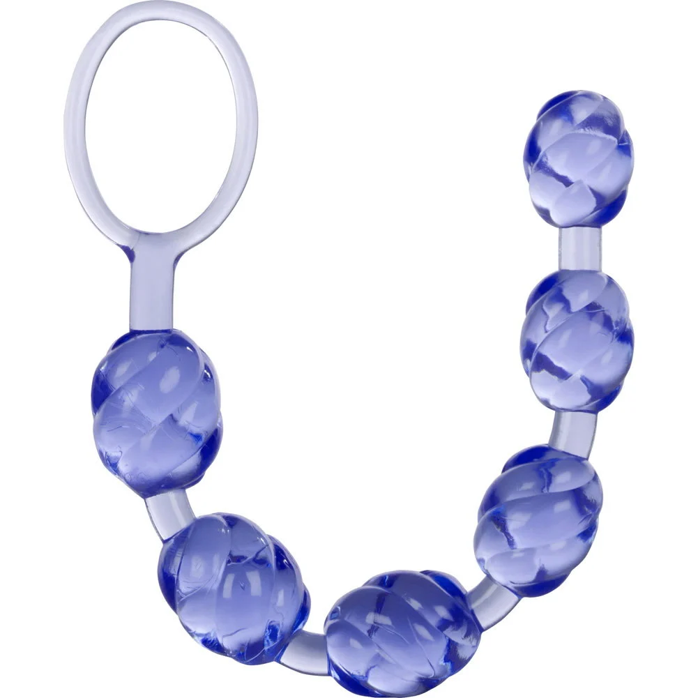 CalExotics Swirl Pleasure Beads, 8", Purple