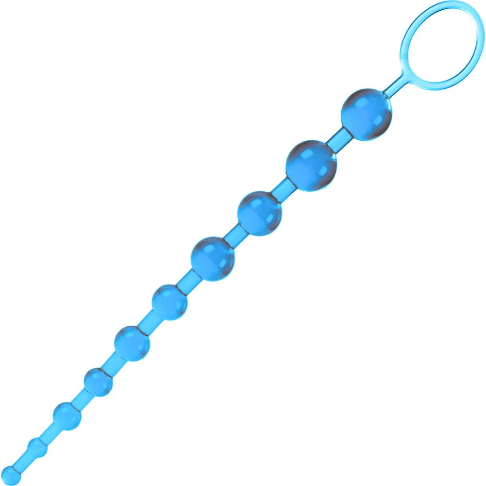 CalExotics X-10 Graduated Anal Beads, 12", Blue