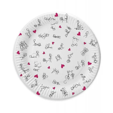 Candy Prints Dirty Dishes - Stick Figure Party Plates