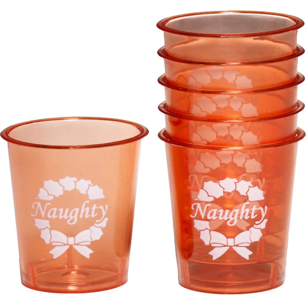 Christmas Shot Glasses Naughty/Nice, 12 Pieces