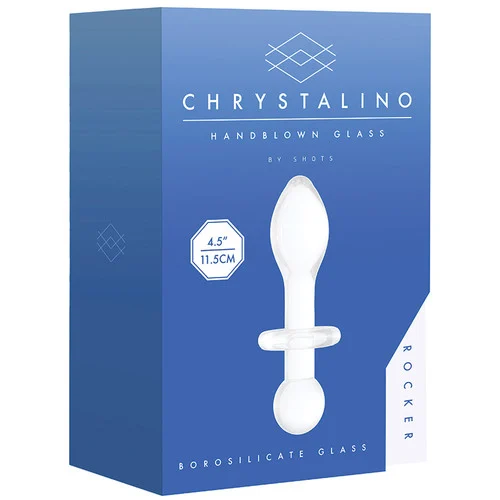 Chrystalino Rocker White Glass Anal Plug