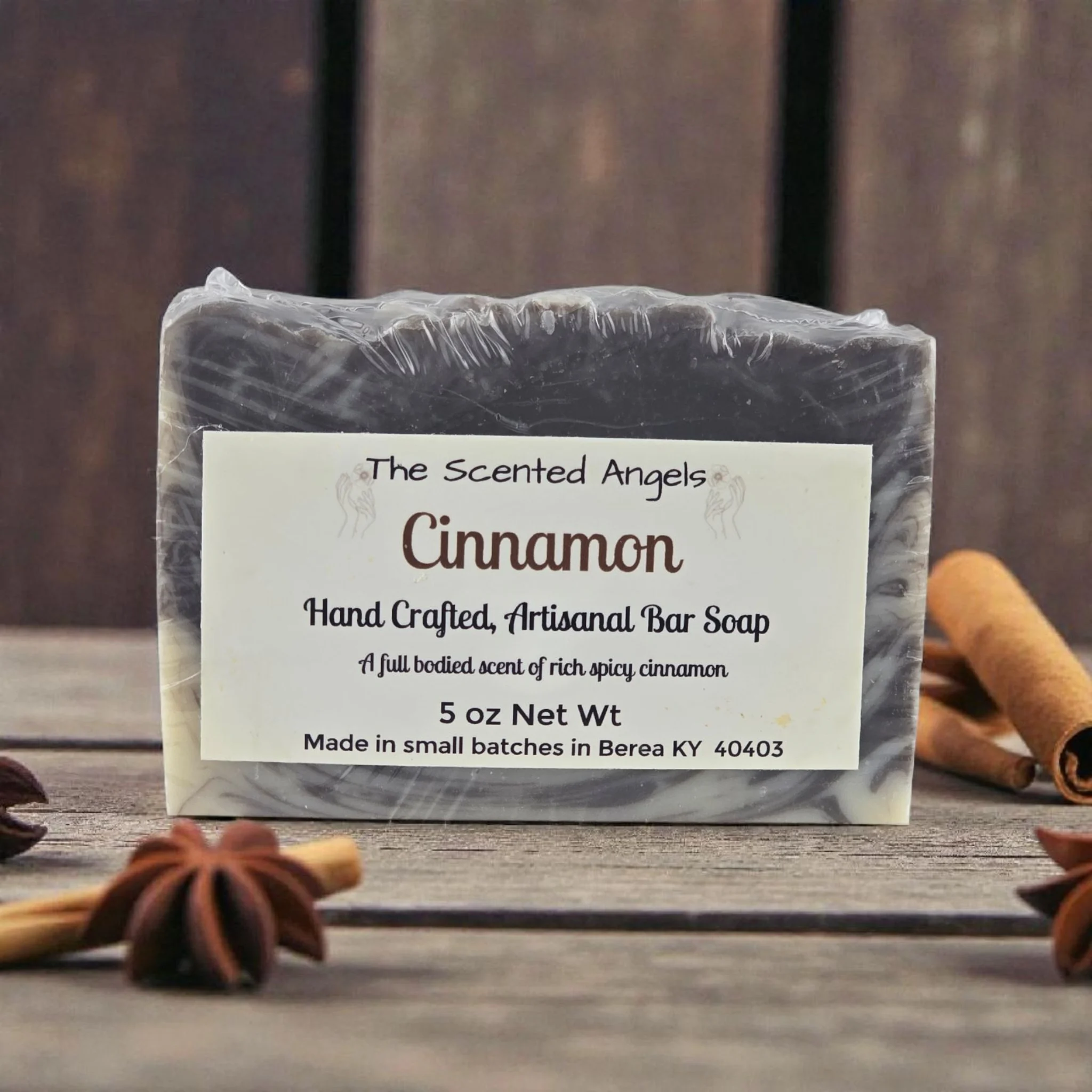 Cinnamon Vegan Cold Process Soap Bar | Handmade Artisanal Soap (5 oz)