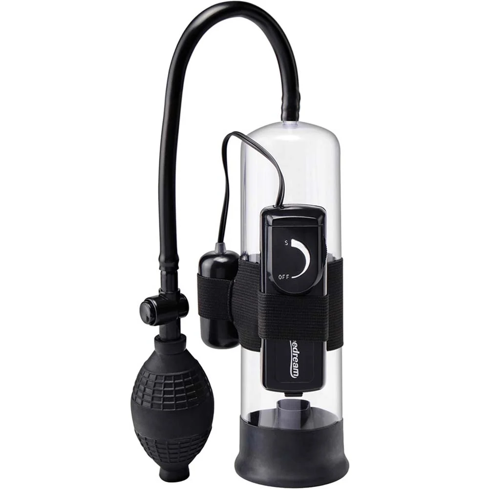 Classix Vibrating Power Penis Pump, 7.5" by 2.25", Clear/Black