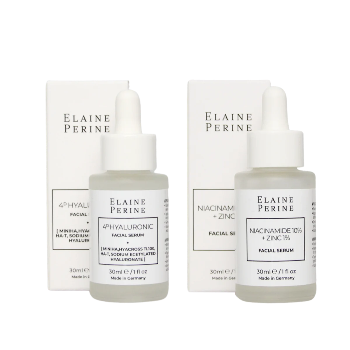 CLEAN SKIN SET Niacinamide + Hyaluronic Face Serum 1+1 2oz