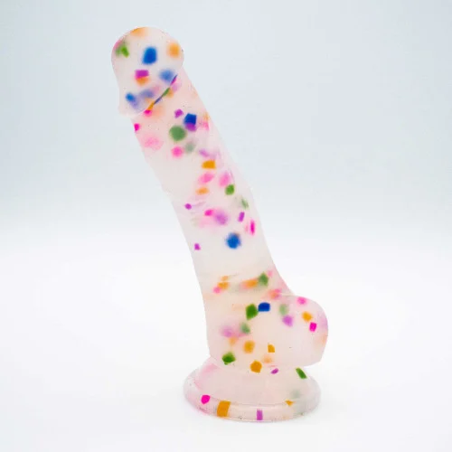 Cock-A-Palooza Confetti Silicone Dildo by Natalie's Toy Box