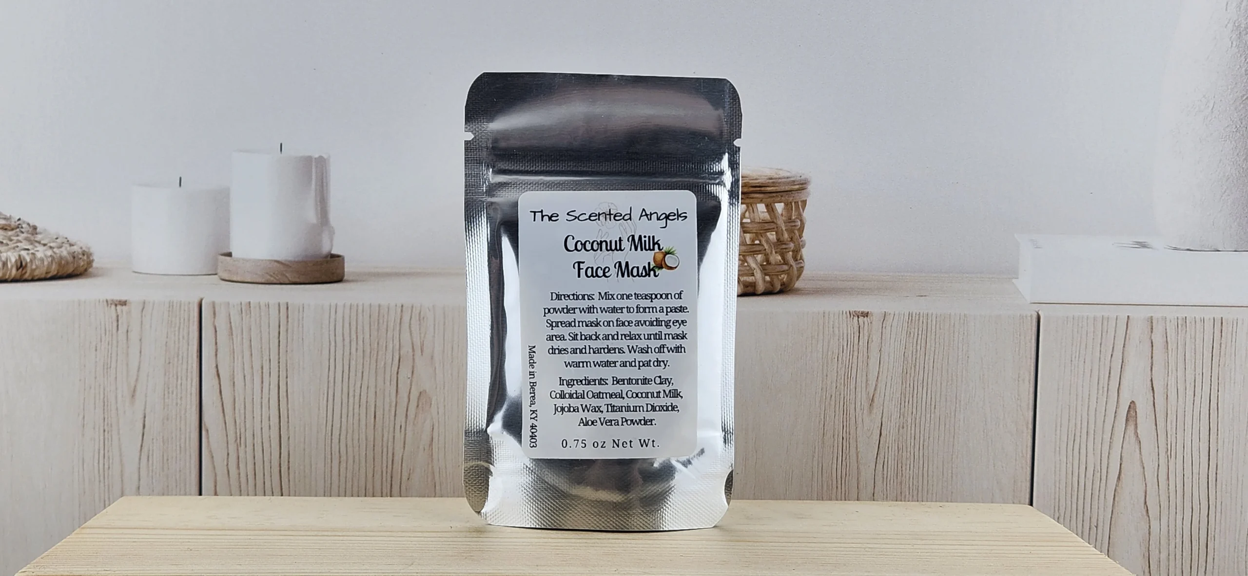 Coconut Milk Face Mask - Just mix with water and apply