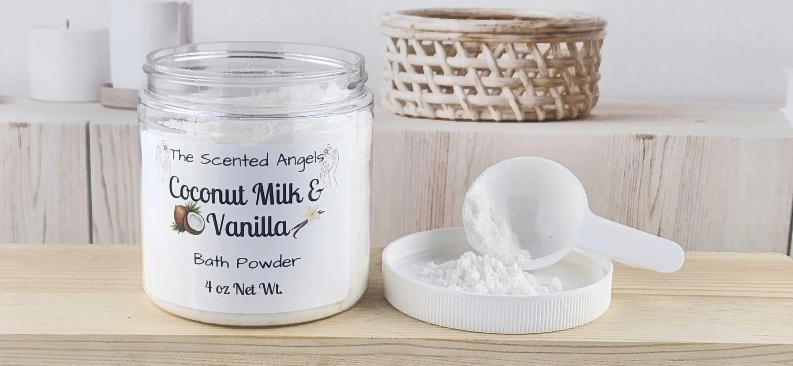 Coconut Milk & Vanilla Bath Powder - 4 oz All Natural