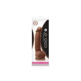 Colours Dual Density 5" Dildo Brown