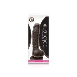Colours Dual Density 8" Dildo Dark Brown