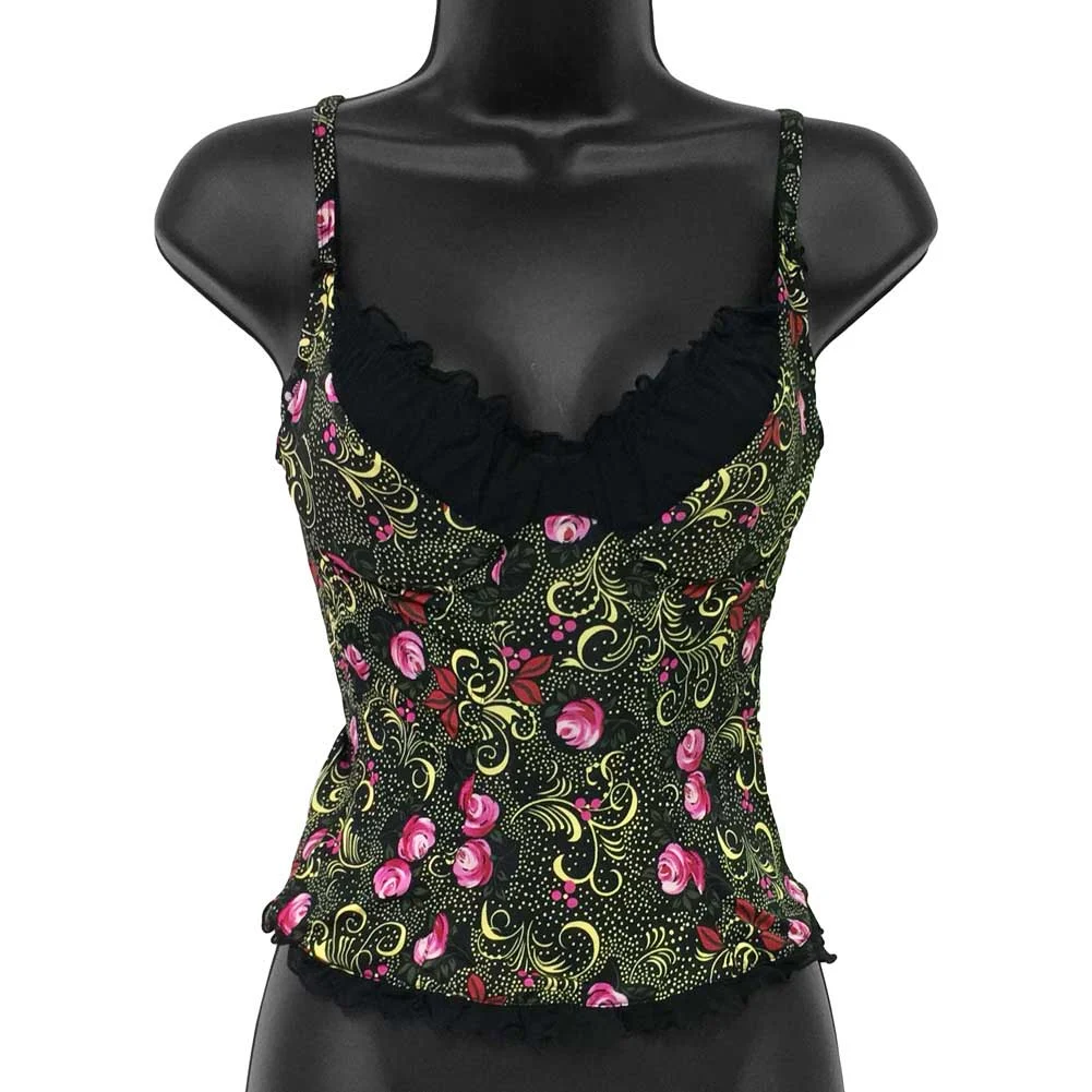 Coming Up Roses Underwire Stretch Cup Bustier, 34B