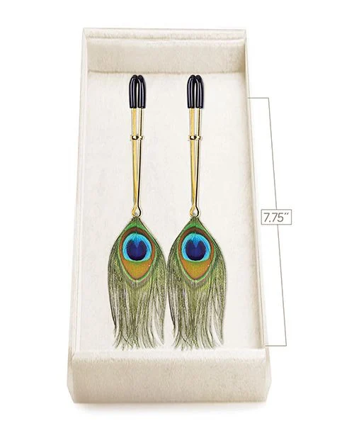 Couture Clips Luxury Nipple Clamps Peacock Plume