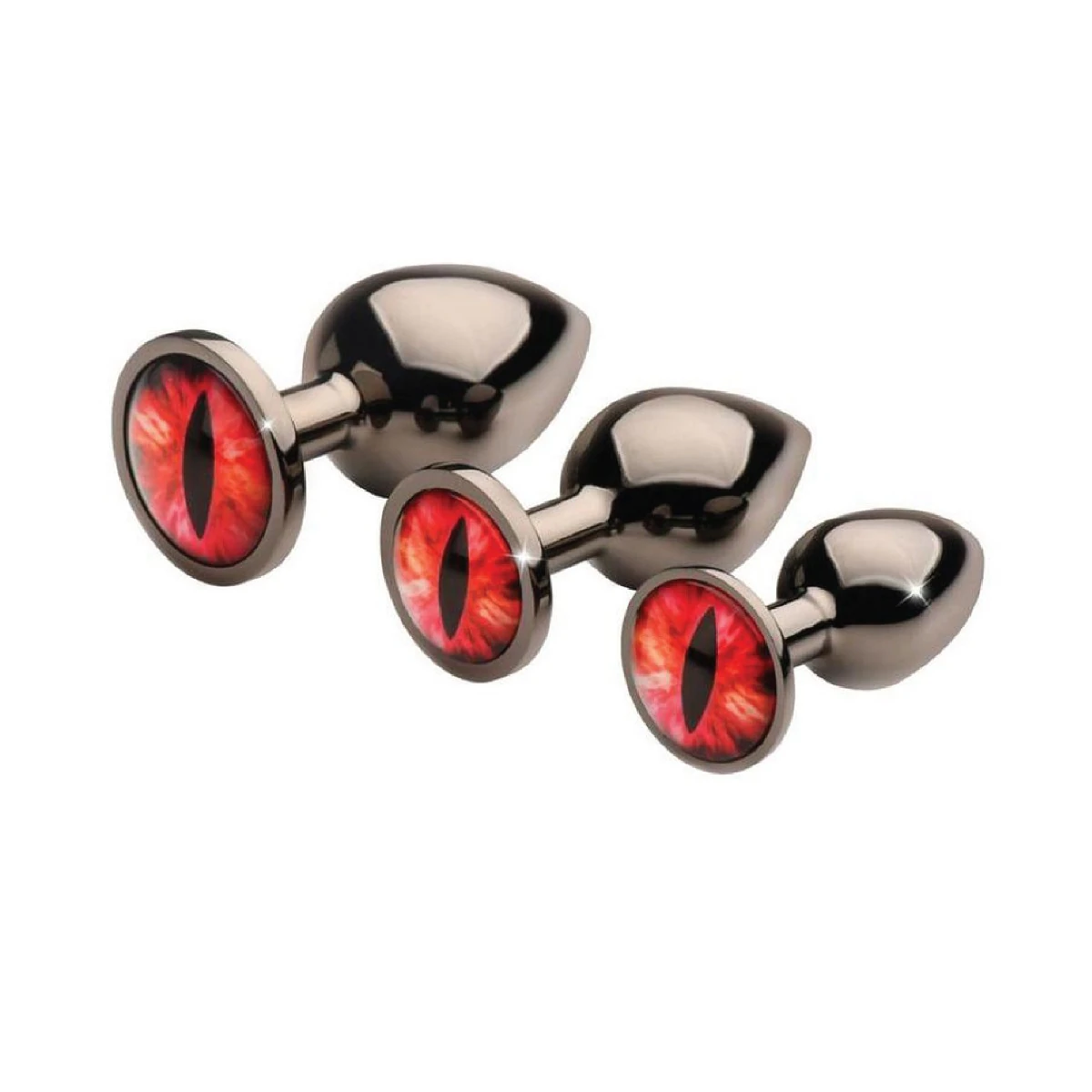 Creature Cock Sinister Eyes Metal Butt Plug Set