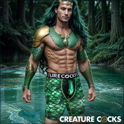 Creature Cocks - Creature Wear Cockness Monster Lake Creature Boxer Shorts