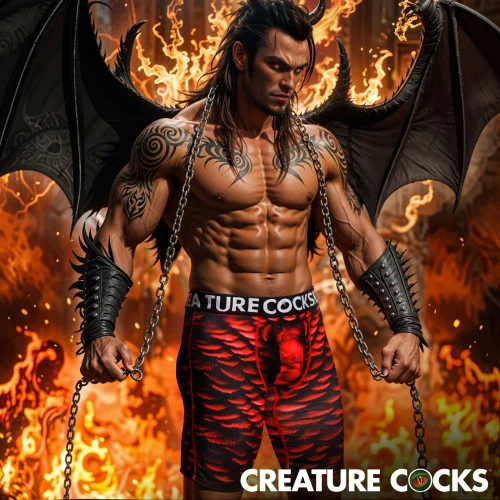 Creature Cocks - Creature Wear Horny Devil Demon Boxer Shorts