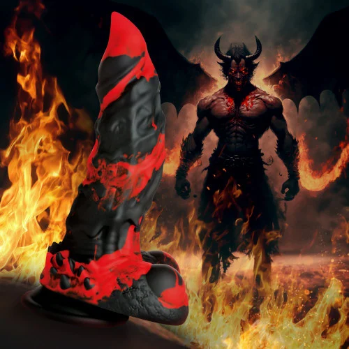 Creature Cocks Fire Demon Devil Monster Silicone Dildo