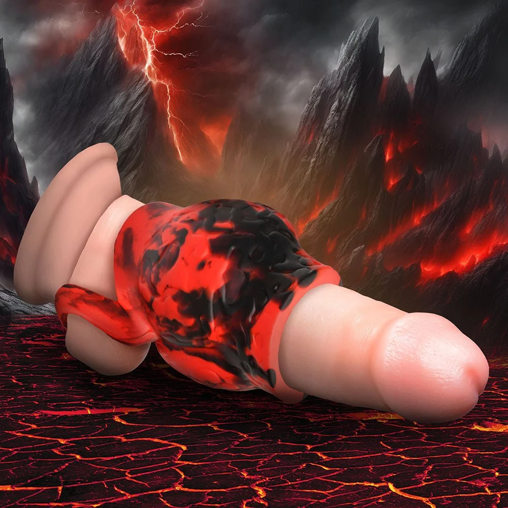 Creature Cocks Hell Hound Silicone Girth Enhancer with Ball Strap