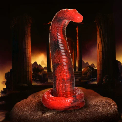 Creature Cocks King Cobra Red Silicone Dildo