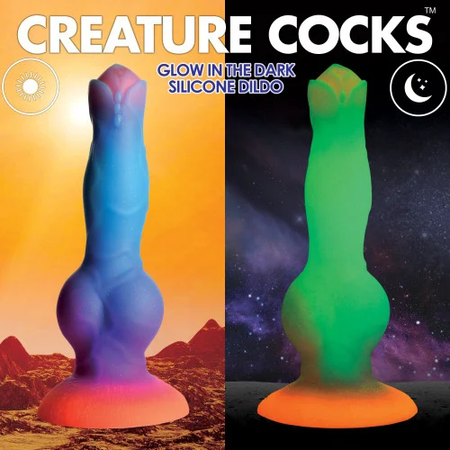 Creature Cocks Space Cock Glow in the Dark Alien Silicone Dildo
