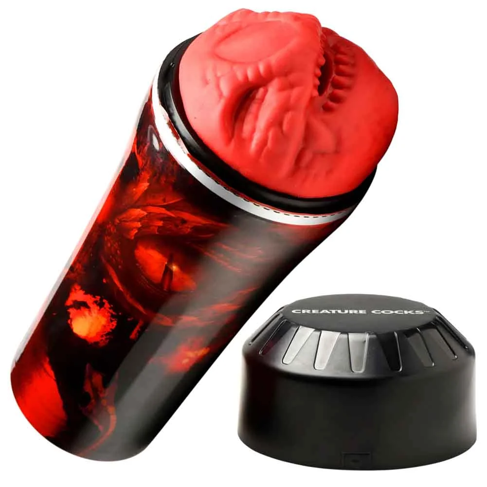 CreatureCocks Dragon Snatch Male Stroker, 8.7", Red/Black