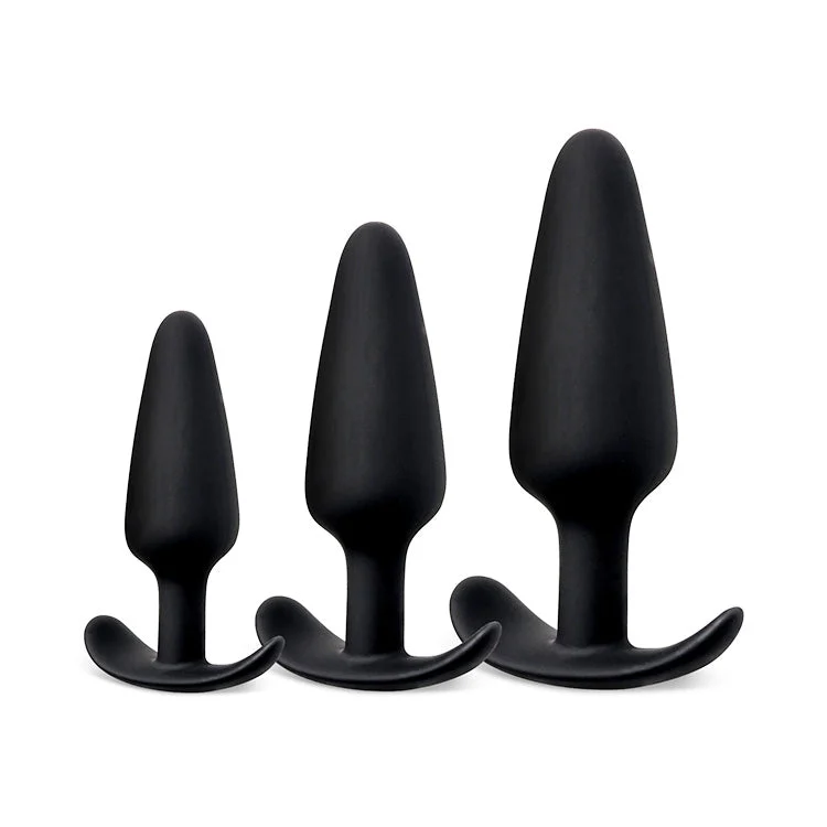Curved Base 3-Piece Beginner Anal Plug Set
