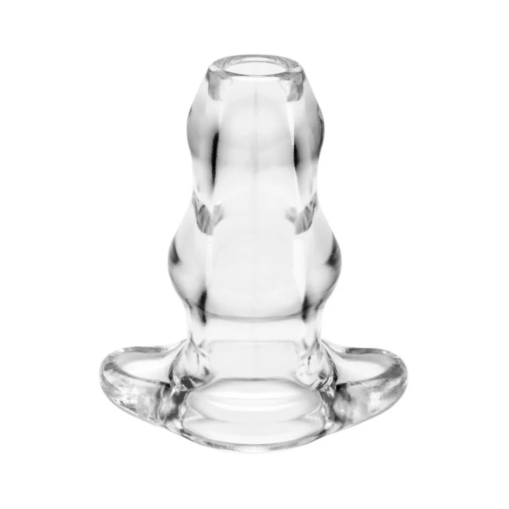 D-Tunnel Butt Plug, Medium, Black and Clear