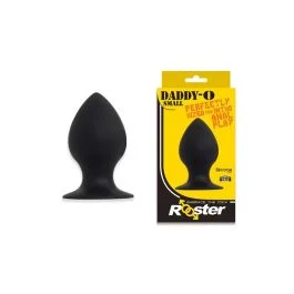 Daddy-O Small Rooster Silicone Butt Plug Black