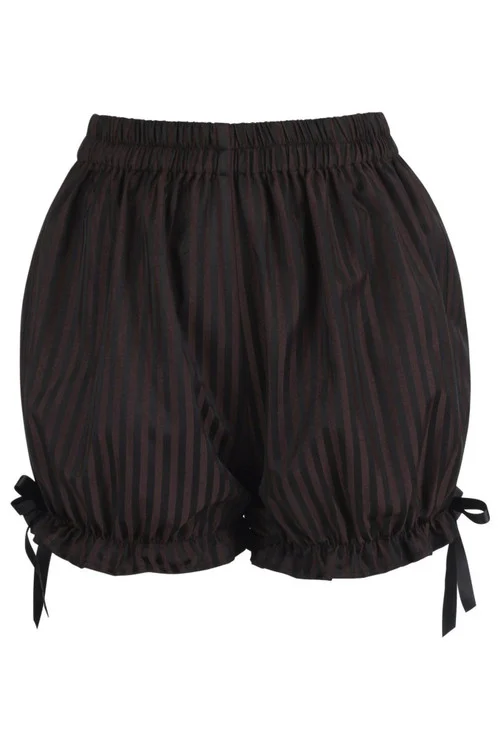 Daisy Corsets Black and Brown Stripe Brocade Bloomers