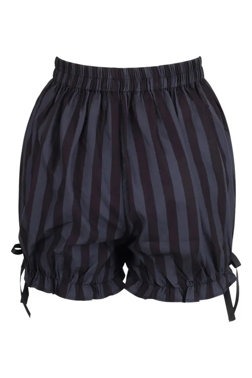 Daisy Corsets Dark Gray and Black Striped Bloomers