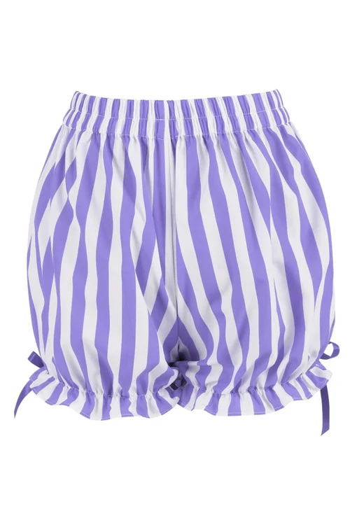 Daisy Corsets Light Purple and White Striped Bloomers