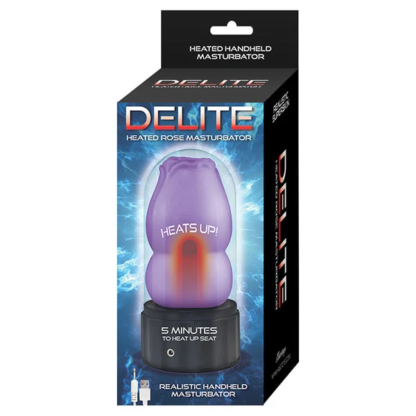 Delite Heated Rose Masturbator Purple